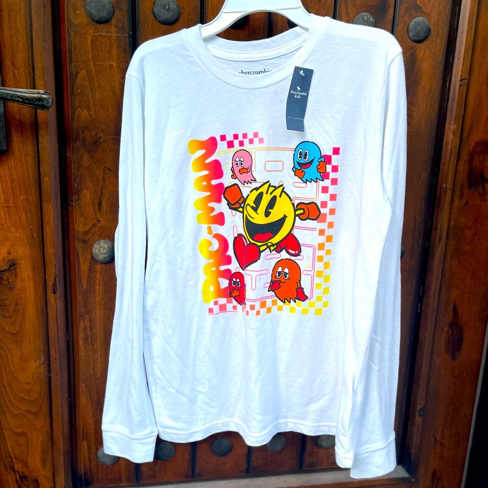 New!  Boys Abercrombie PacMan Long Sleeve Tee
